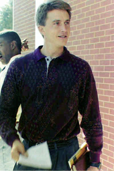 Tommy coming to church at Hillvue Heights Church.